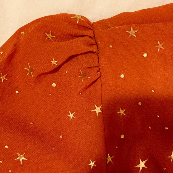 Brick orange gold star dress - Picture 9 of 16